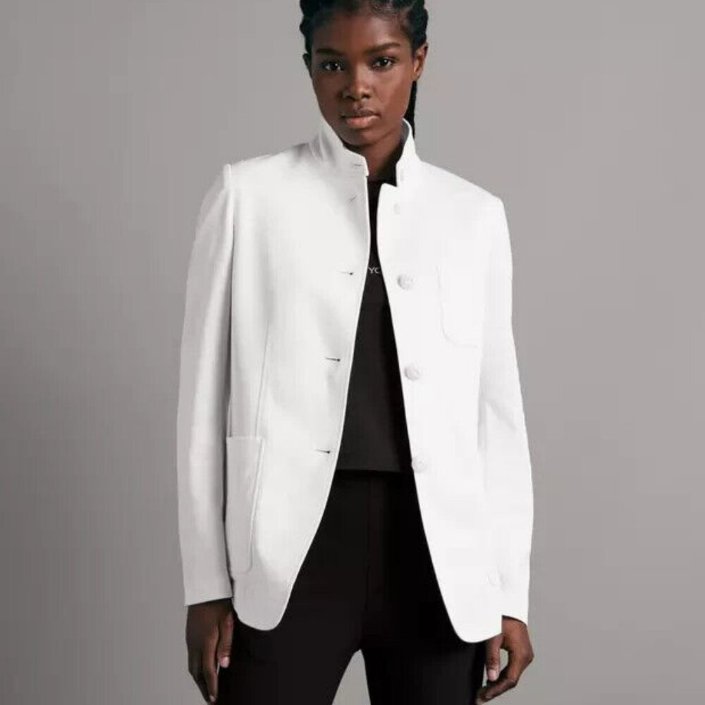 RAG & BONE Sid Cotton Pique Blazer in White Size 6 NWT MSRP $595.00